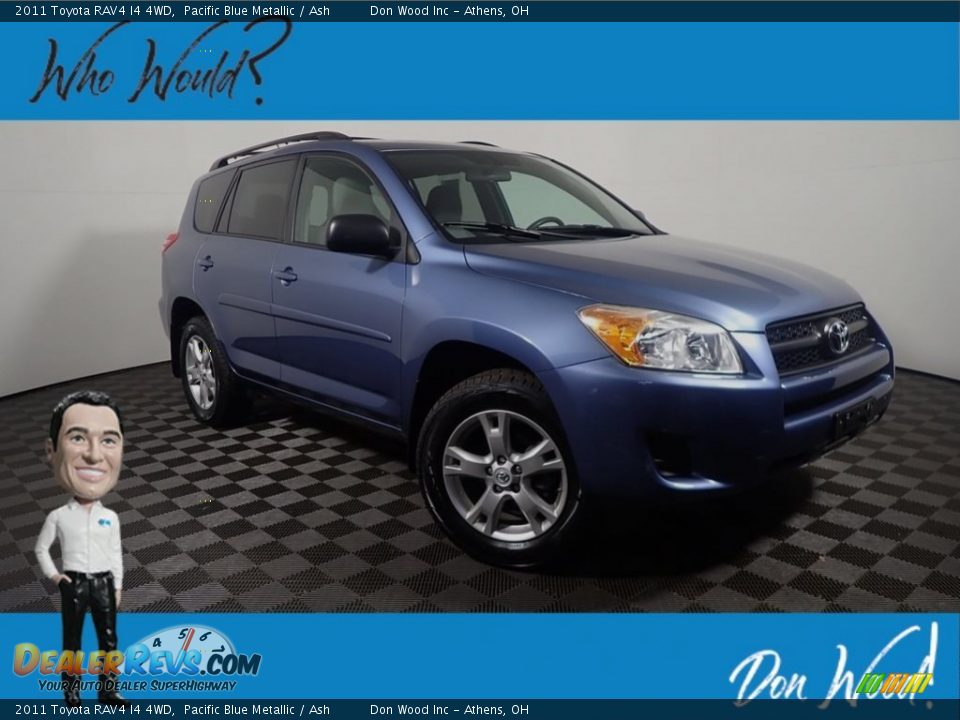 2011 Toyota RAV4 I4 4WD Pacific Blue Metallic / Ash Photo #1