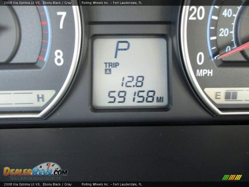 2008 Kia Optima LX V6 Ebony Black / Gray Photo #2