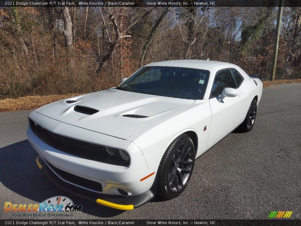 2021 Dodge Challenger R/T Scat Pack White Knuckle / Black/Caramel Photo #2