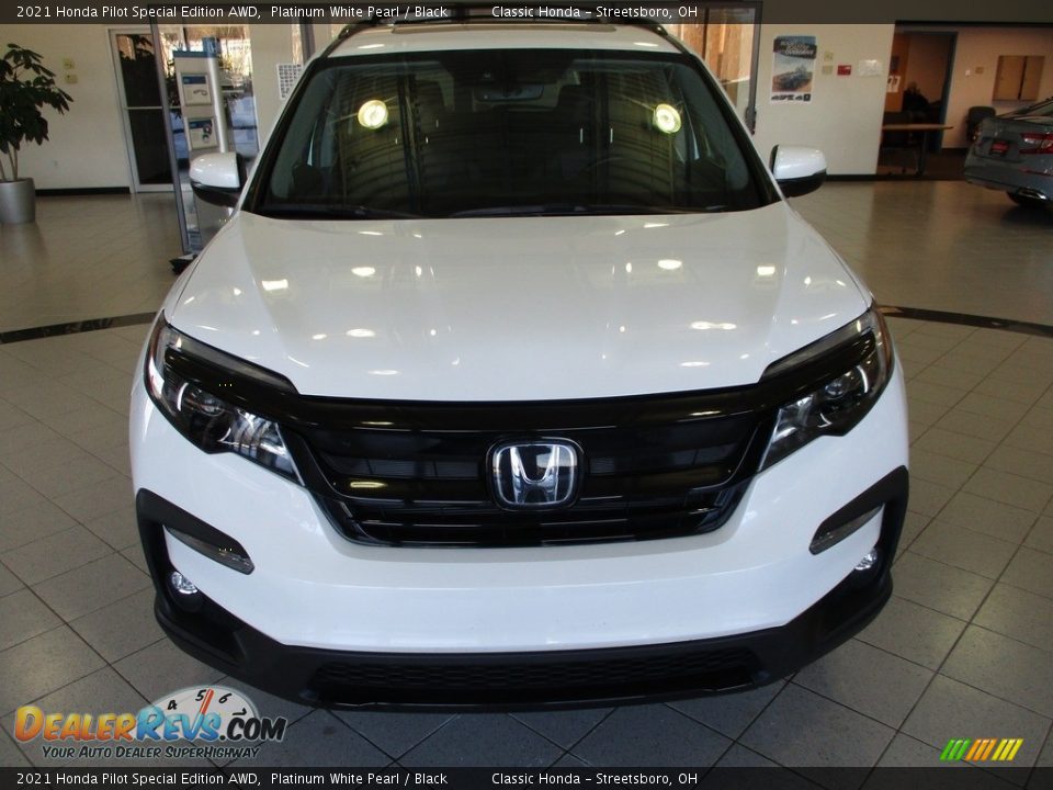 2021 Honda Pilot Special Edition AWD Platinum White Pearl / Black Photo #2