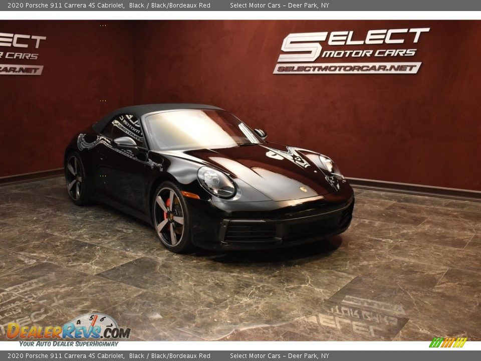 2020 Porsche 911 Carrera 4S Cabriolet Black / Black/Bordeaux Red Photo #3