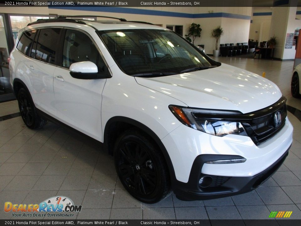 2021 Honda Pilot Special Edition AWD Platinum White Pearl / Black Photo #3