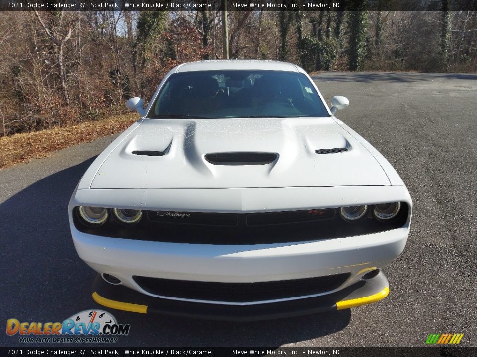 2021 Dodge Challenger R/T Scat Pack White Knuckle / Black/Caramel Photo #3