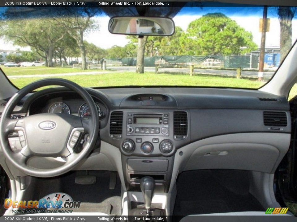 2008 Kia Optima LX V6 Ebony Black / Gray Photo #4