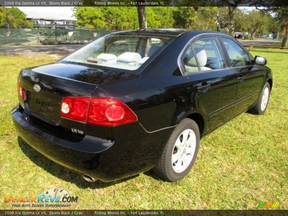 2008 Kia Optima LX V6 Ebony Black / Gray Photo #5
