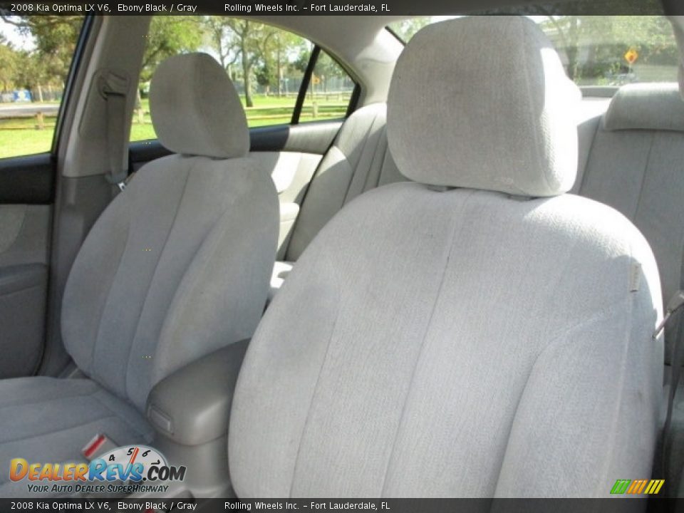 2008 Kia Optima LX V6 Ebony Black / Gray Photo #6