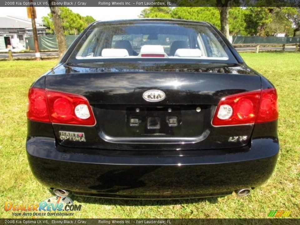 2008 Kia Optima LX V6 Ebony Black / Gray Photo #7