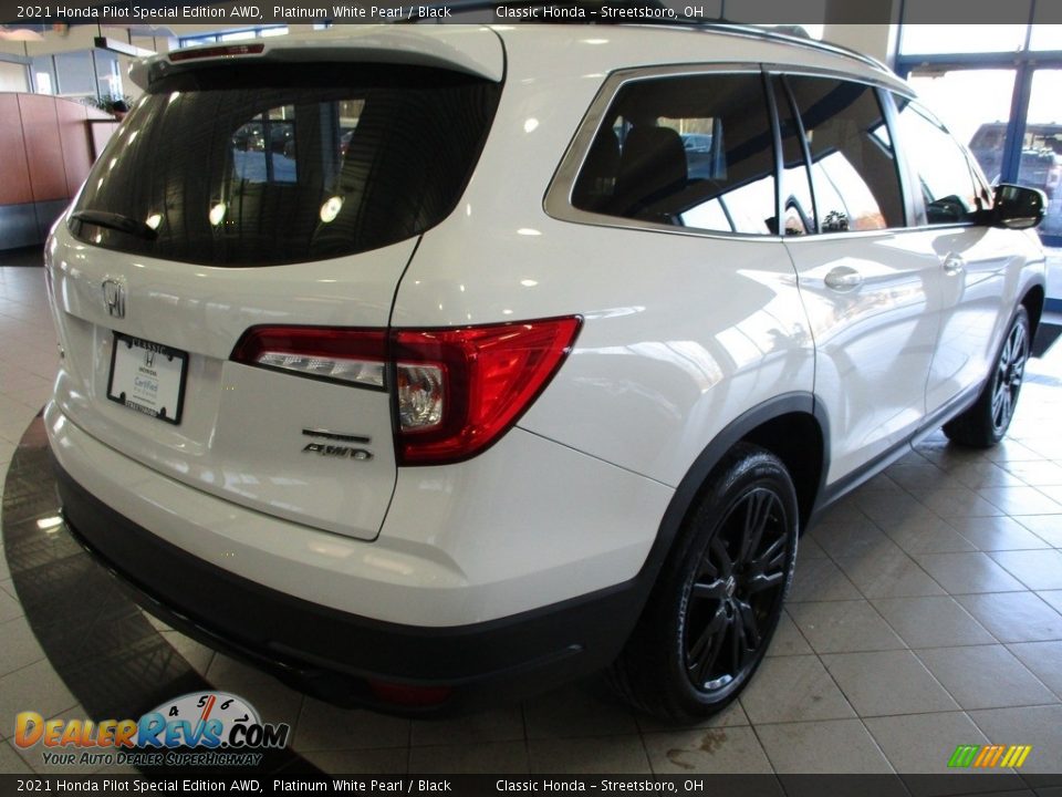 2021 Honda Pilot Special Edition AWD Platinum White Pearl / Black Photo #7