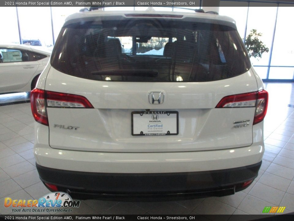 2021 Honda Pilot Special Edition AWD Platinum White Pearl / Black Photo #8