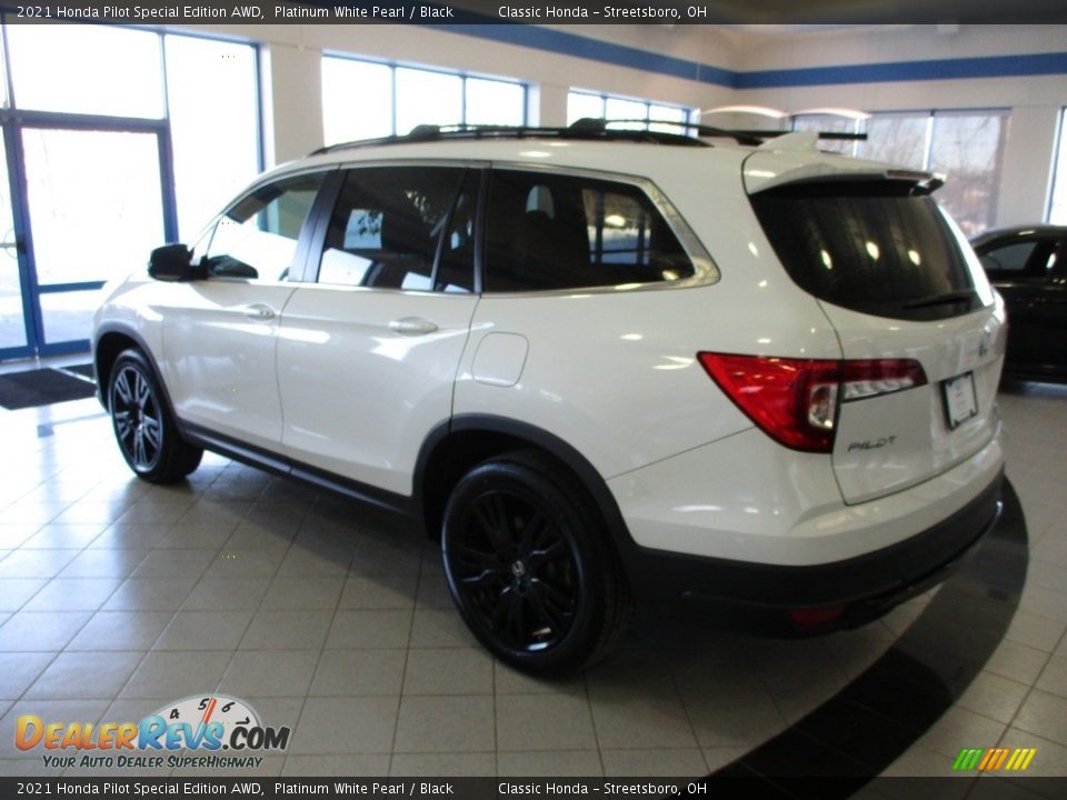 2021 Honda Pilot Special Edition AWD Platinum White Pearl / Black Photo #9