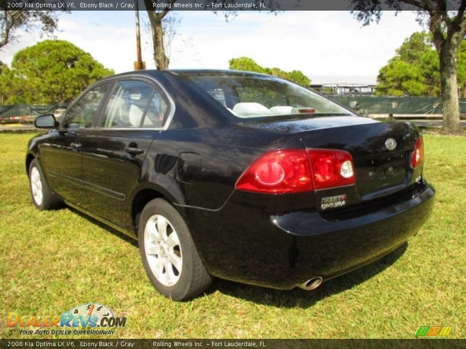 2008 Kia Optima LX V6 Ebony Black / Gray Photo #9