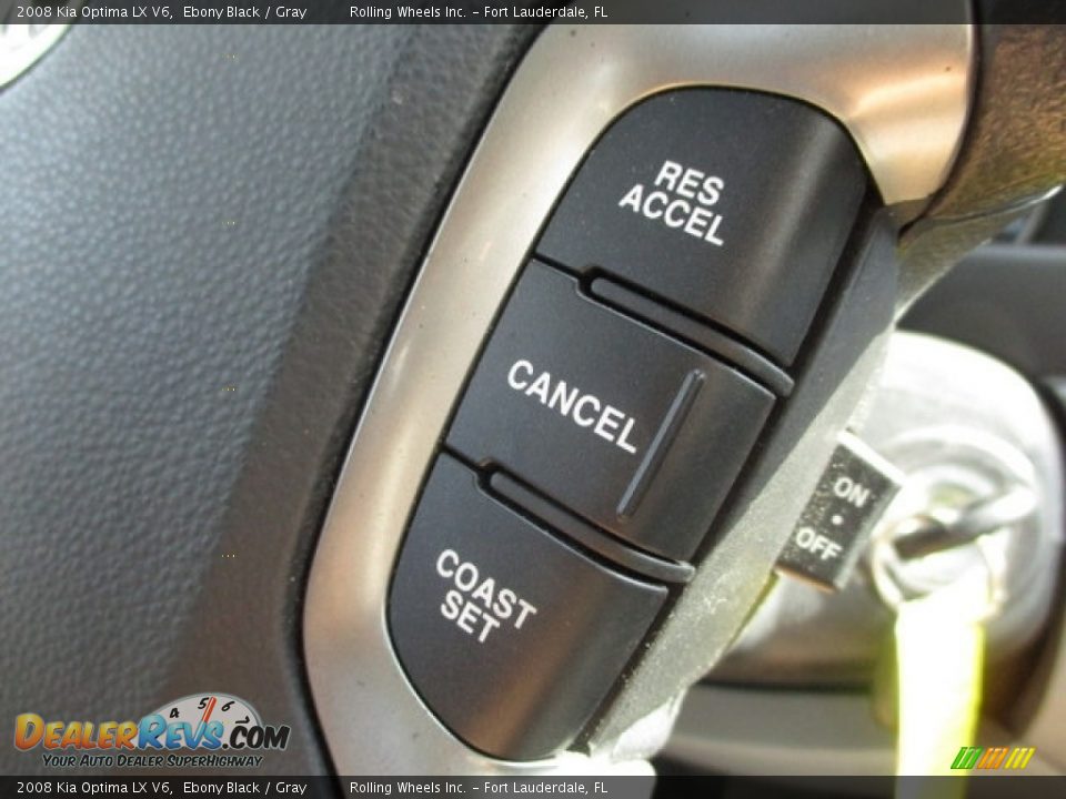 2008 Kia Optima LX V6 Ebony Black / Gray Photo #10