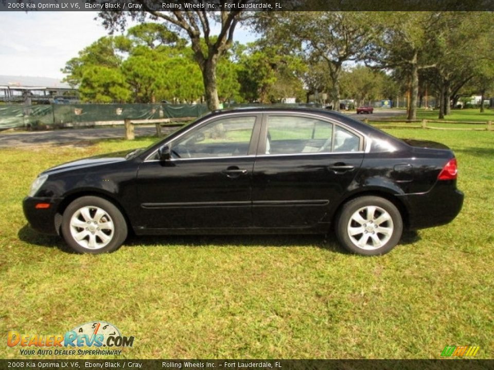 2008 Kia Optima LX V6 Ebony Black / Gray Photo #11