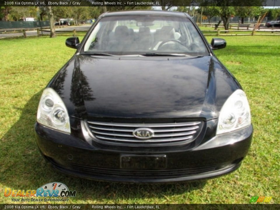 2008 Kia Optima LX V6 Ebony Black / Gray Photo #15