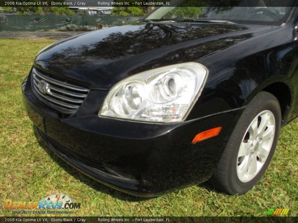 2008 Kia Optima LX V6 Ebony Black / Gray Photo #17