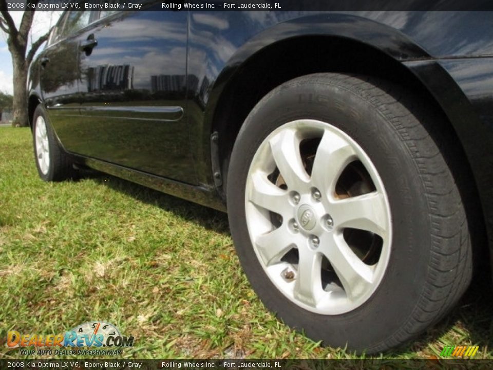 2008 Kia Optima LX V6 Ebony Black / Gray Photo #19