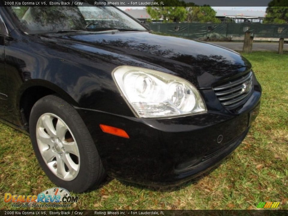 2008 Kia Optima LX V6 Ebony Black / Gray Photo #23