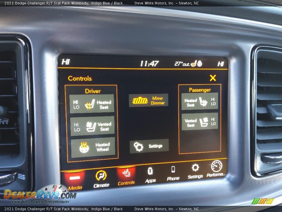 Controls of 2021 Dodge Challenger R/T Scat Pack Widebody Photo #21