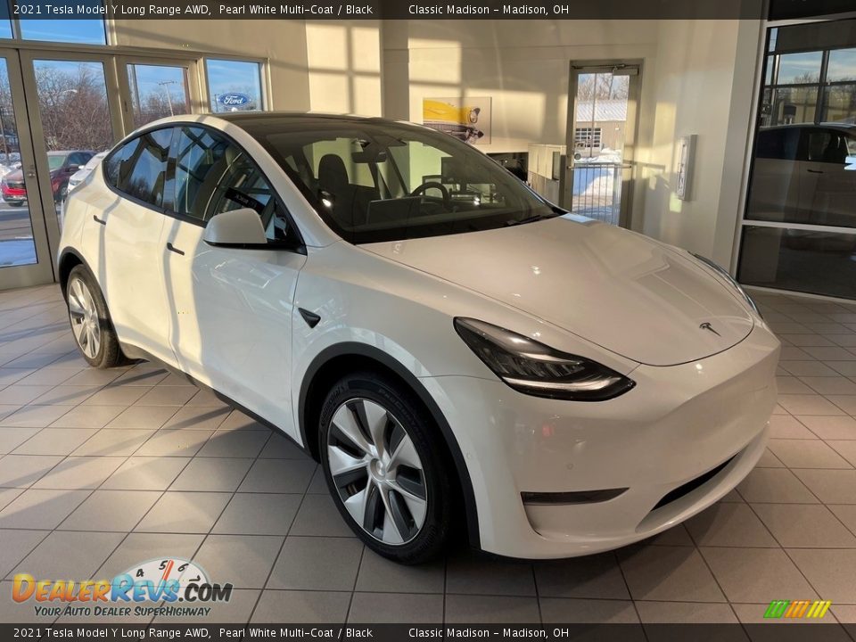 Pearl White Multi-Coat 2021 Tesla Model Y Long Range AWD Photo #4