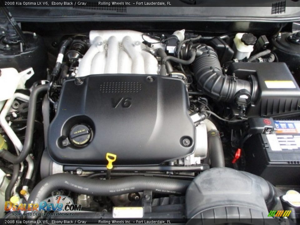 2008 Kia Optima LX V6 Ebony Black / Gray Photo #32