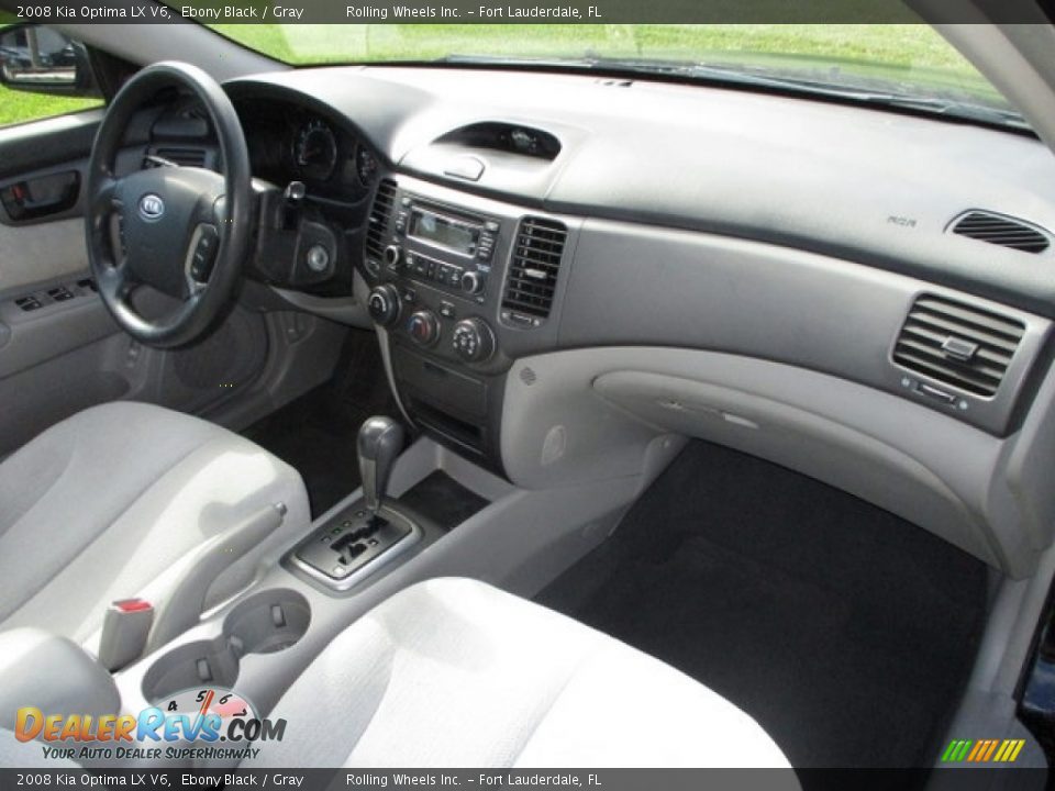 2008 Kia Optima LX V6 Ebony Black / Gray Photo #34