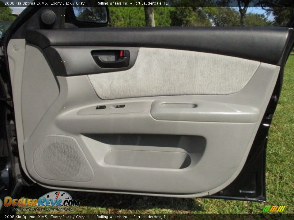 2008 Kia Optima LX V6 Ebony Black / Gray Photo #35
