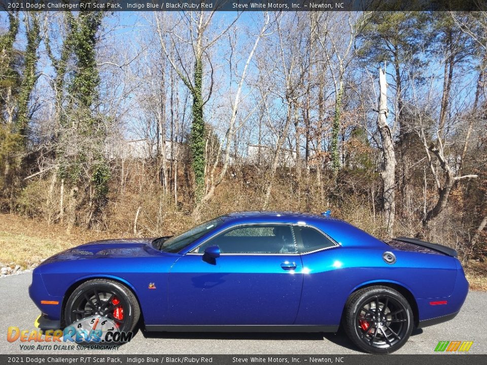 2021 Dodge Challenger R/T Scat Pack Indigo Blue / Black/Ruby Red Photo #1