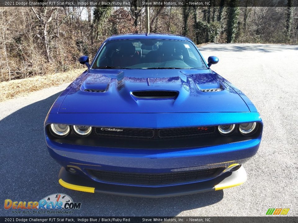 2021 Dodge Challenger R/T Scat Pack Indigo Blue / Black/Ruby Red Photo #3