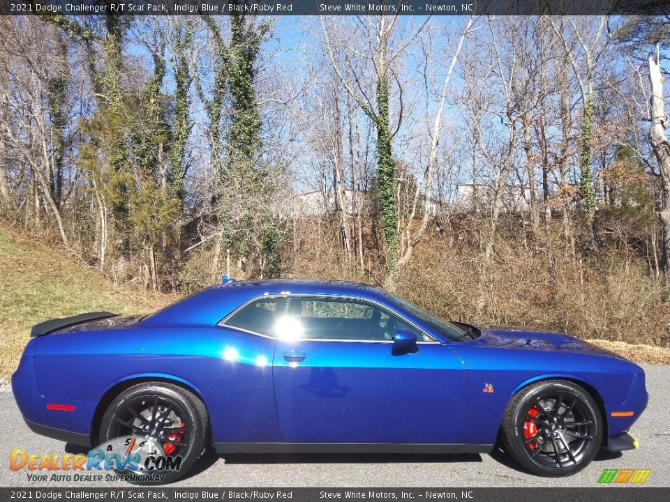 2021 Dodge Challenger R/T Scat Pack Indigo Blue / Black/Ruby Red Photo #5