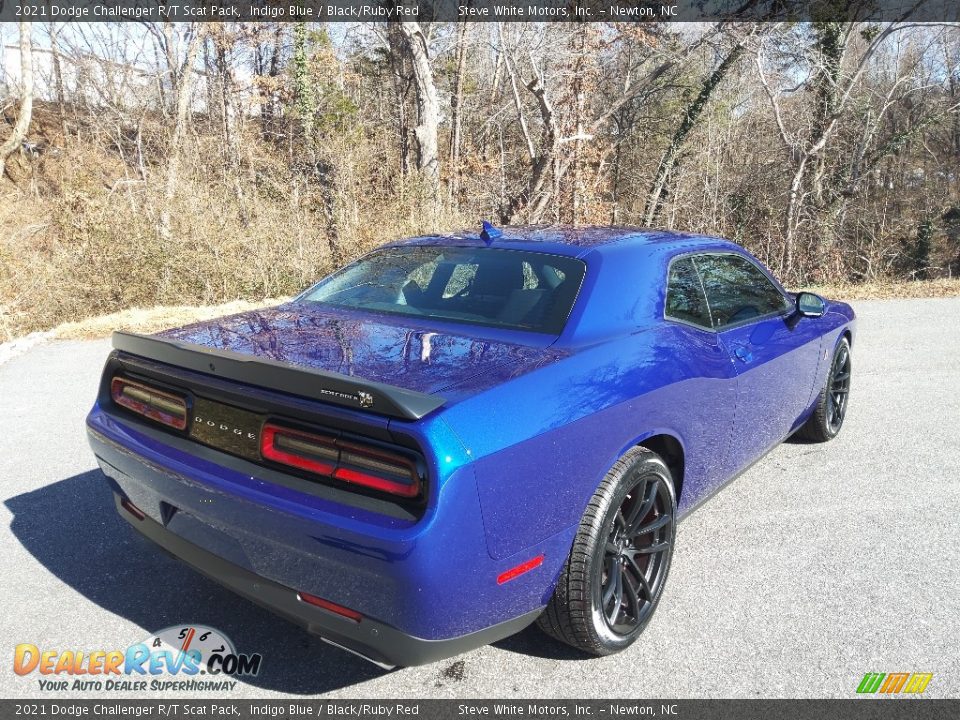 2021 Dodge Challenger R/T Scat Pack Indigo Blue / Black/Ruby Red Photo #6