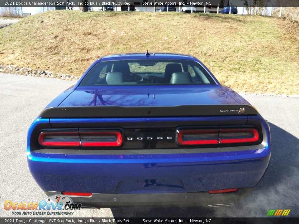 2021 Dodge Challenger R/T Scat Pack Indigo Blue / Black/Ruby Red Photo #7