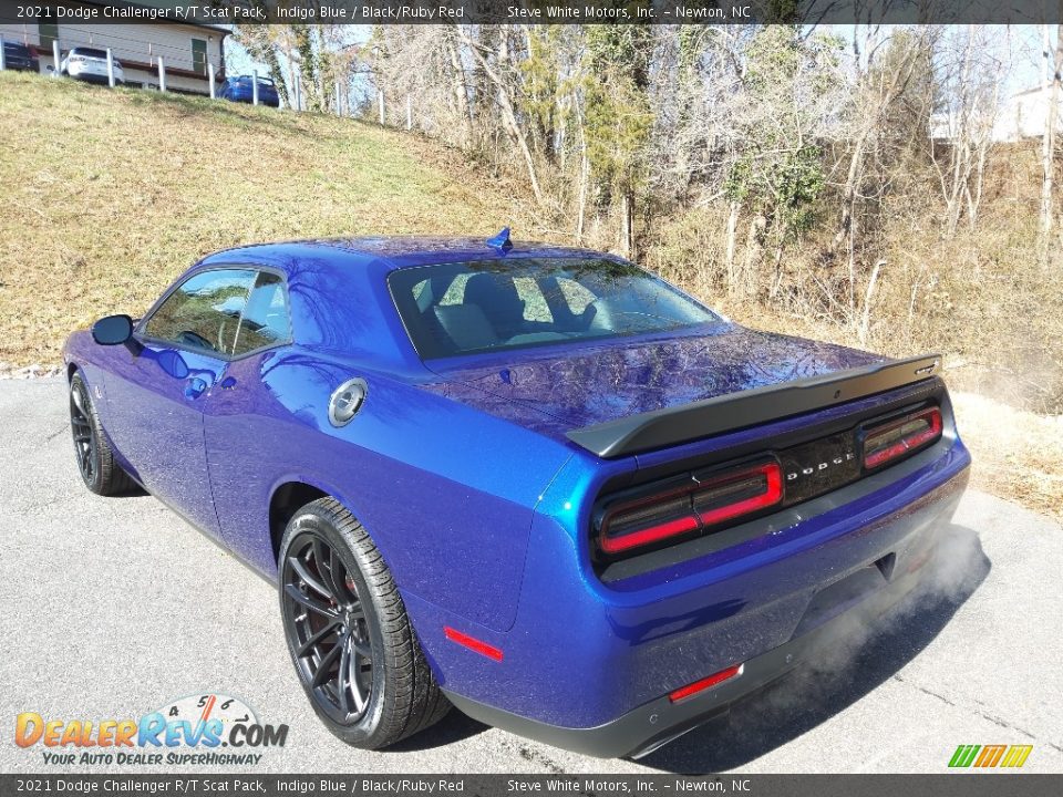 2021 Dodge Challenger R/T Scat Pack Indigo Blue / Black/Ruby Red Photo #8