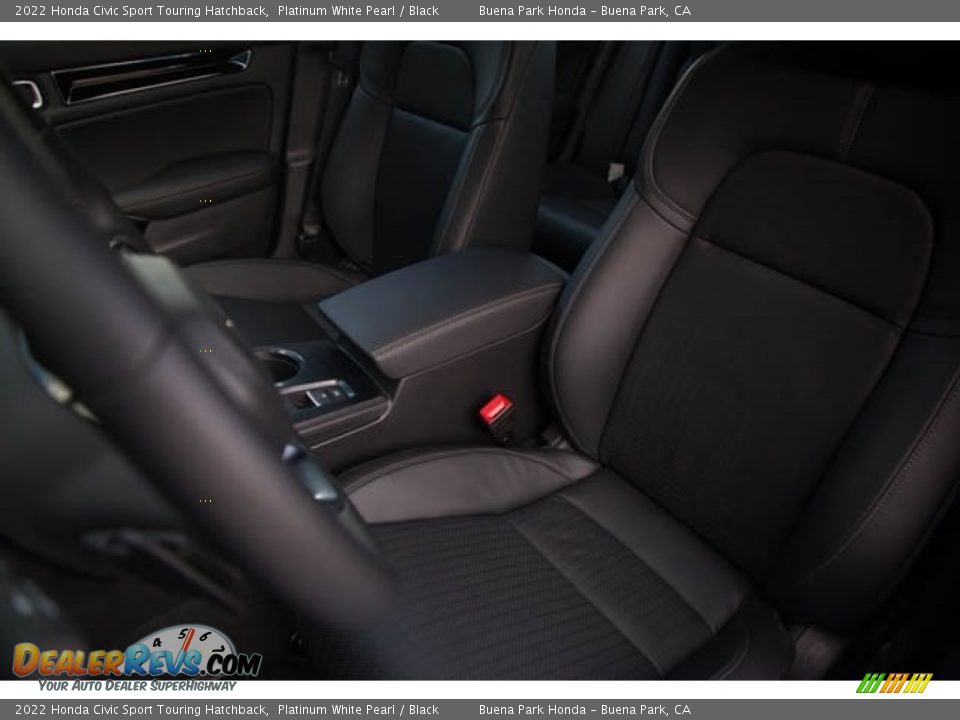 2022 Honda Civic Sport Touring Hatchback Platinum White Pearl / Black Photo #24
