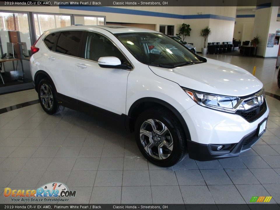 2019 Honda CR-V EX AWD Platinum White Pearl / Black Photo #3