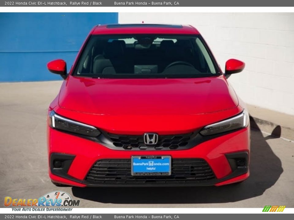 2022 Honda Civic EX-L Hatchback Rallye Red / Black Photo #3