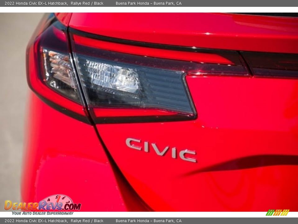2022 Honda Civic EX-L Hatchback Rallye Red / Black Photo #6