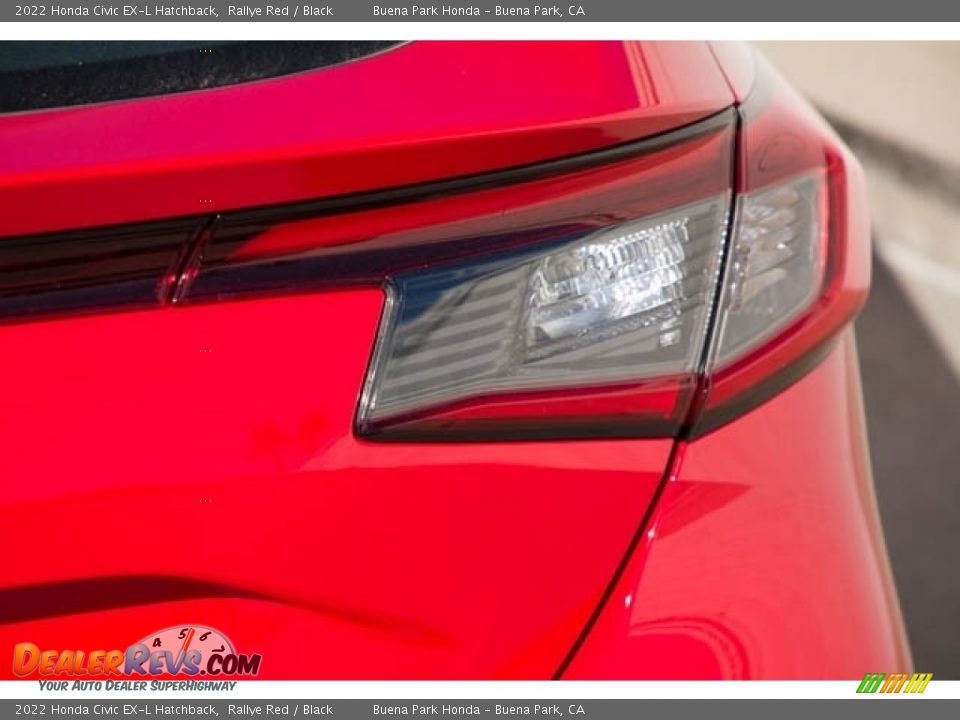 2022 Honda Civic EX-L Hatchback Rallye Red / Black Photo #7