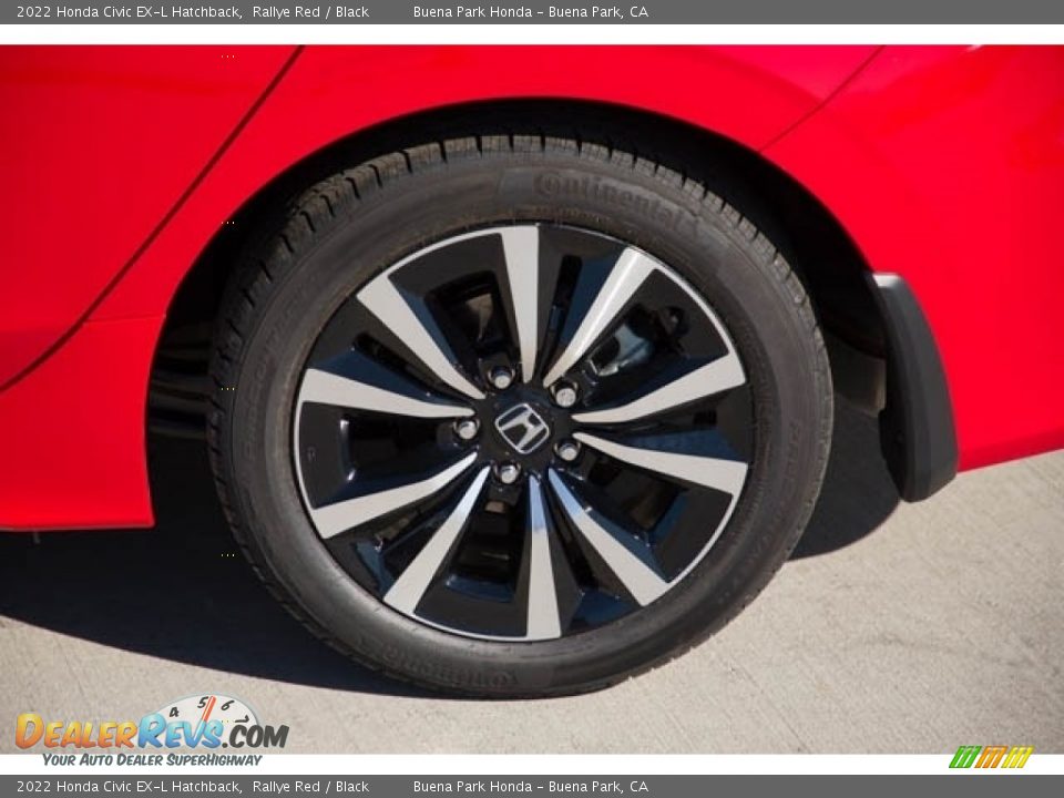 2022 Honda Civic EX-L Hatchback Rallye Red / Black Photo #12