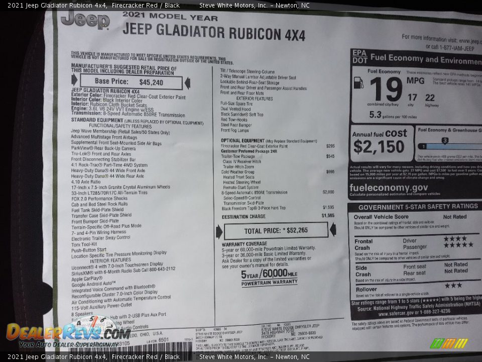 2021 Jeep Gladiator Rubicon 4x4 Firecracker Red / Black Photo #28