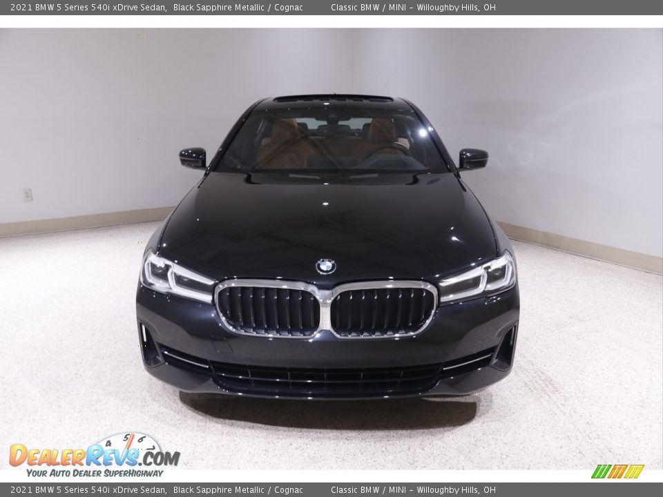 2021 BMW 5 Series 540i xDrive Sedan Black Sapphire Metallic / Cognac Photo #2