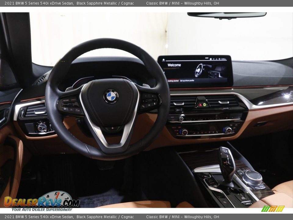 2021 BMW 5 Series 540i xDrive Sedan Black Sapphire Metallic / Cognac Photo #7