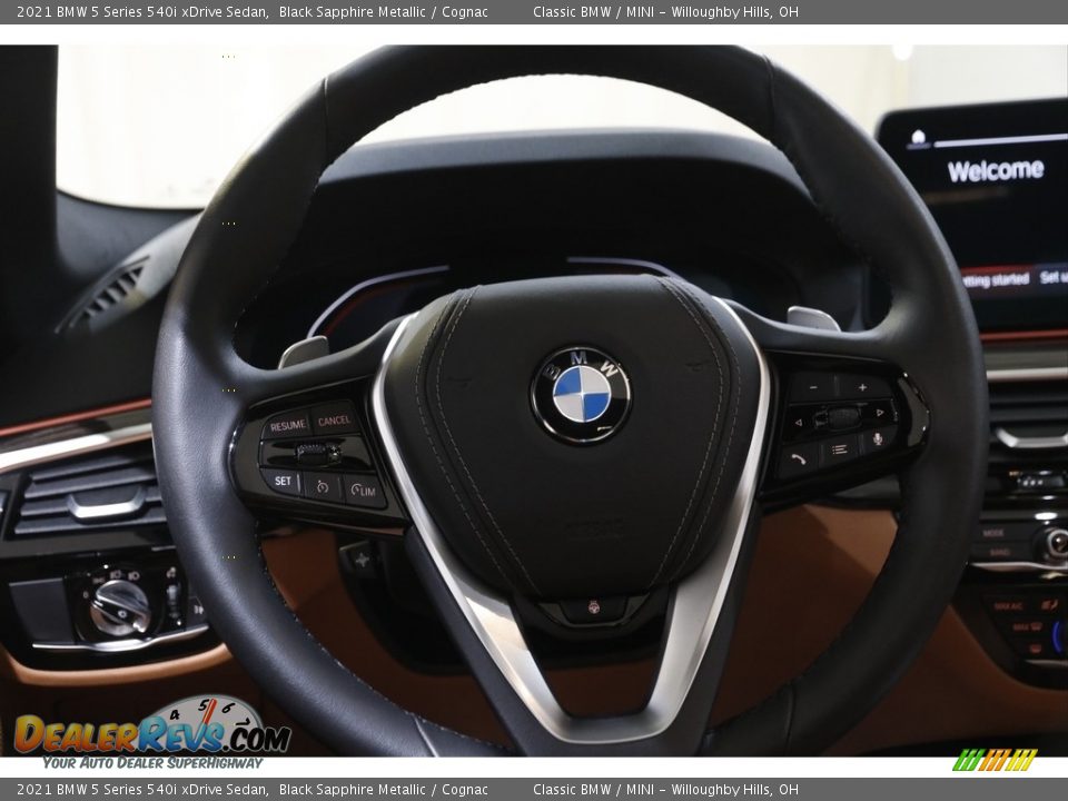 2021 BMW 5 Series 540i xDrive Sedan Black Sapphire Metallic / Cognac Photo #8