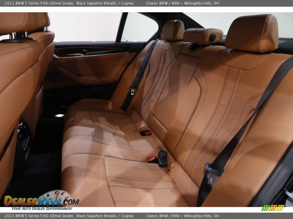 2021 BMW 5 Series 540i xDrive Sedan Black Sapphire Metallic / Cognac Photo #24