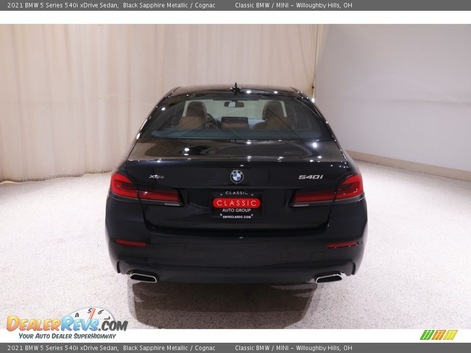 2021 BMW 5 Series 540i xDrive Sedan Black Sapphire Metallic / Cognac Photo #25