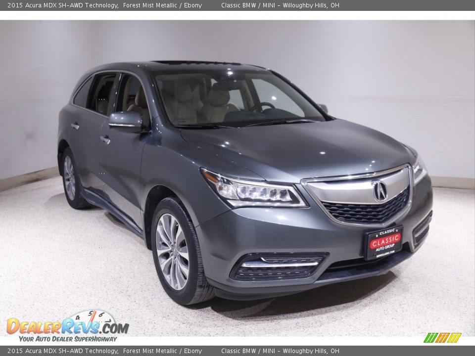 2015 Acura MDX SH-AWD Technology Forest Mist Metallic / Ebony Photo #1