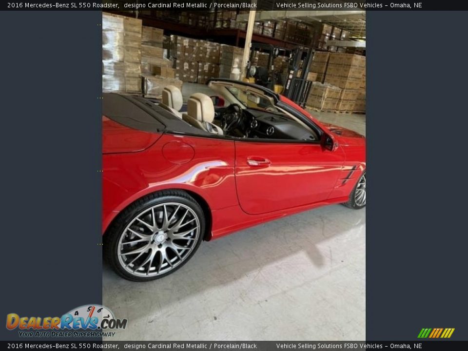 2016 Mercedes-Benz SL 550 Roadster designo Cardinal Red Metallic / Porcelain/Black Photo #6