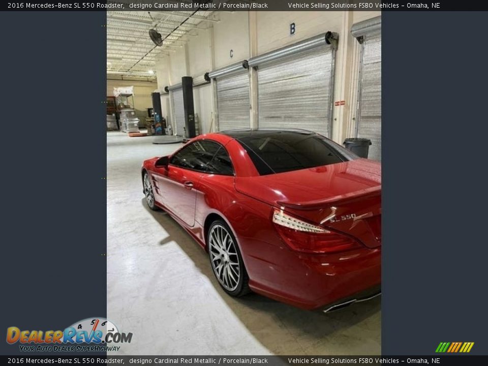 2016 Mercedes-Benz SL 550 Roadster designo Cardinal Red Metallic / Porcelain/Black Photo #7