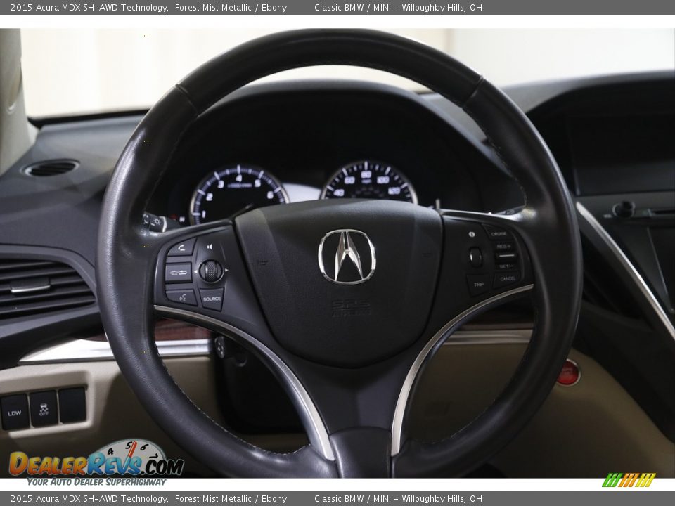 2015 Acura MDX SH-AWD Technology Forest Mist Metallic / Ebony Photo #7