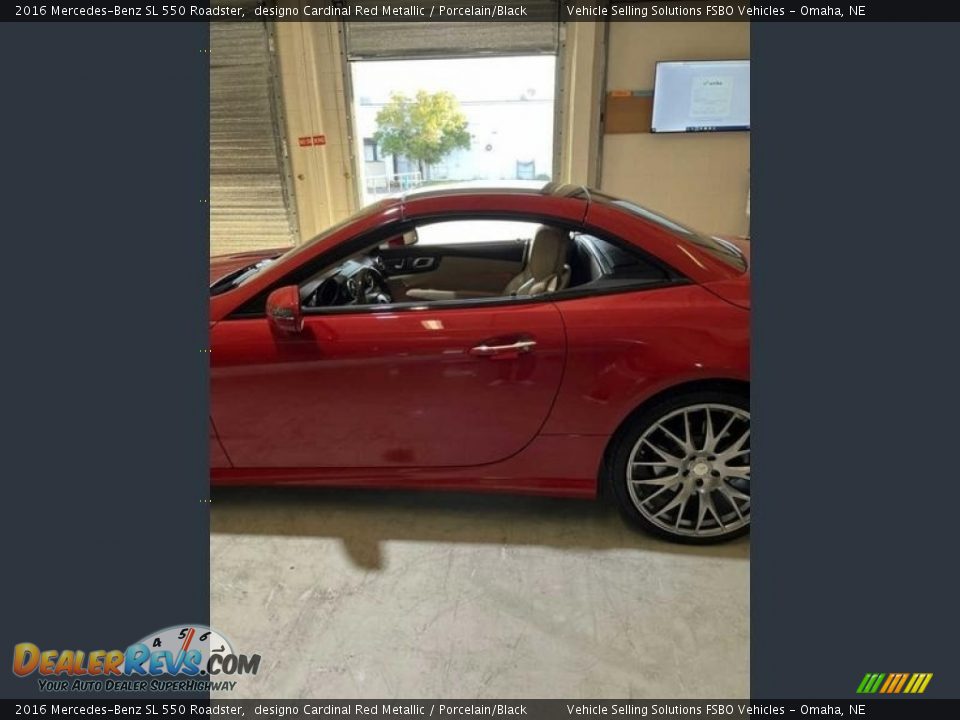 2016 Mercedes-Benz SL 550 Roadster designo Cardinal Red Metallic / Porcelain/Black Photo #13