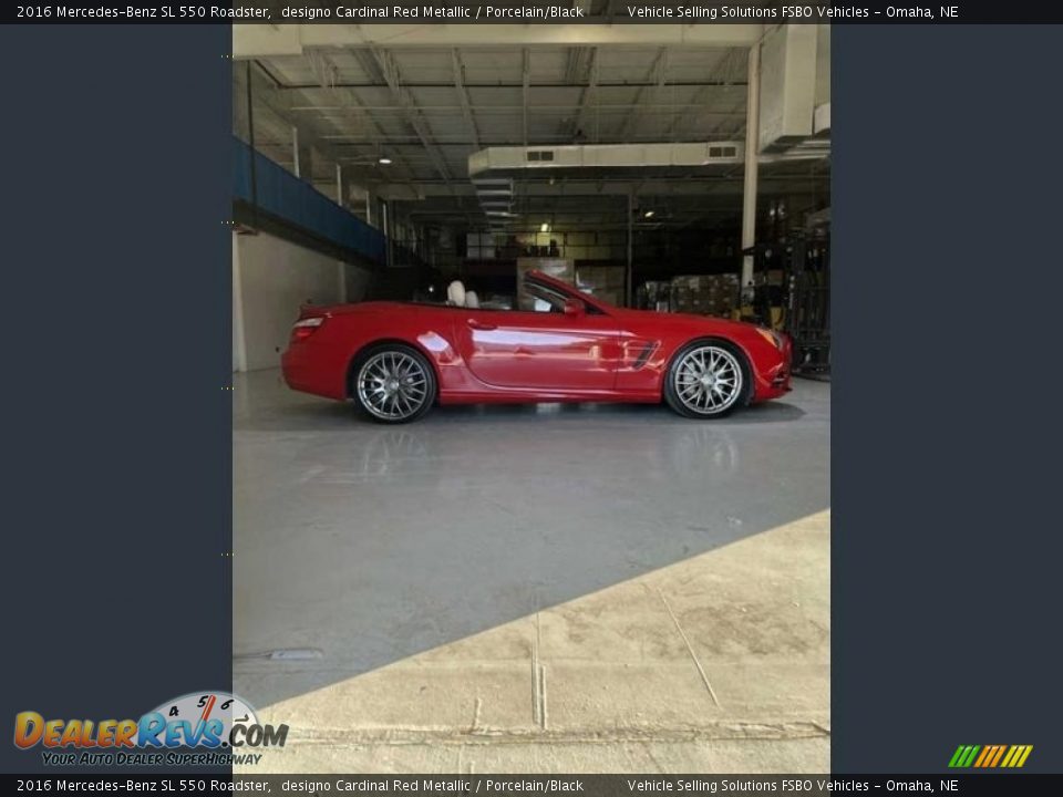 2016 Mercedes-Benz SL 550 Roadster designo Cardinal Red Metallic / Porcelain/Black Photo #14